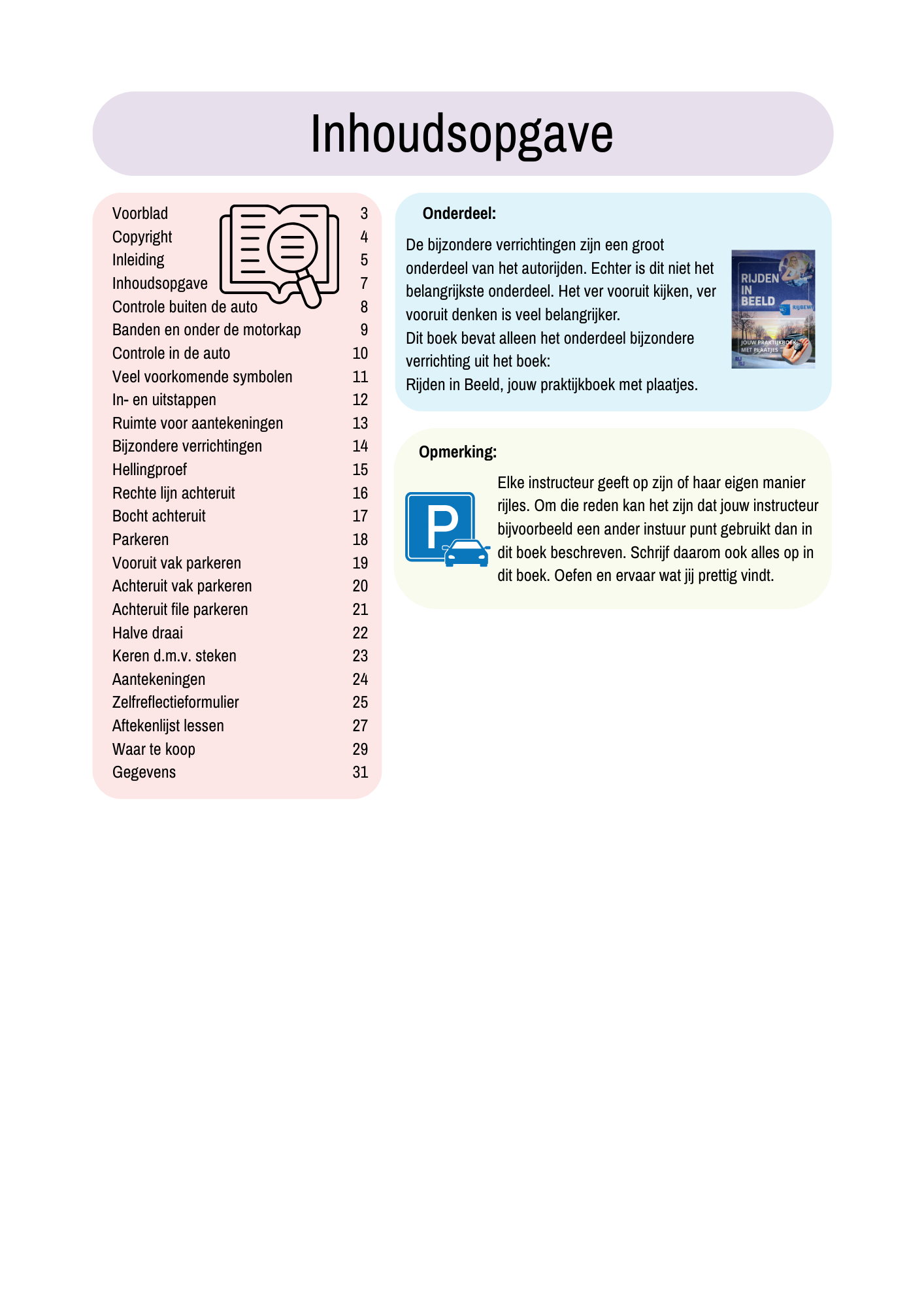 11. Rijden in beeld - bijzondere verrichtingen