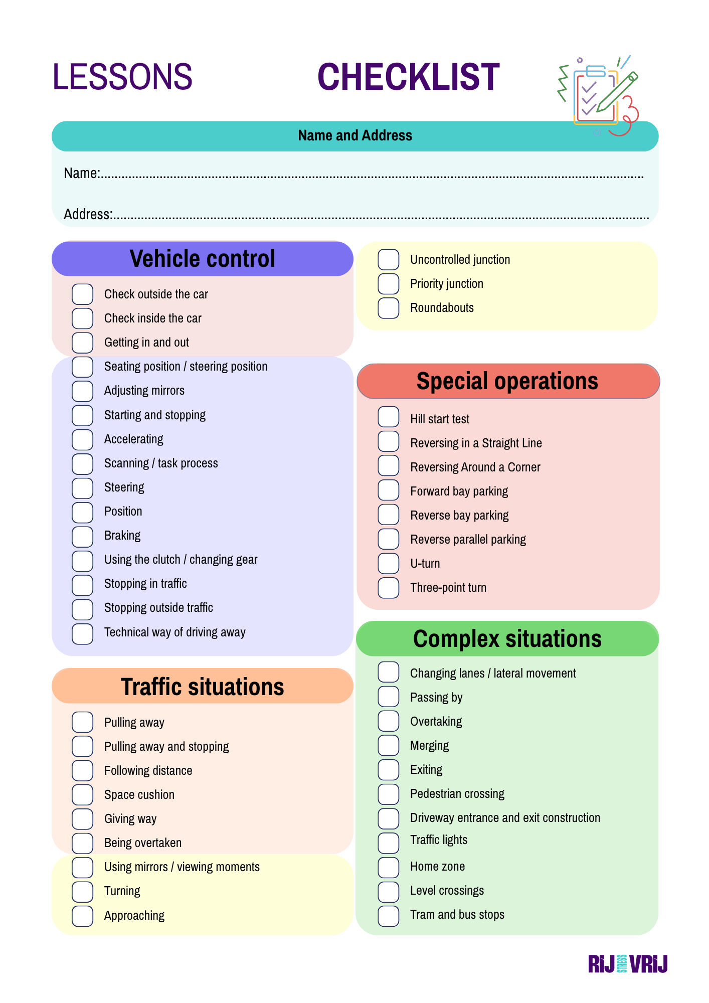 34. Driving in pictures - instructionbook (loose page)