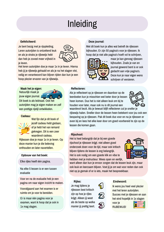 10. Rijden in beeld - mijn rijles journal